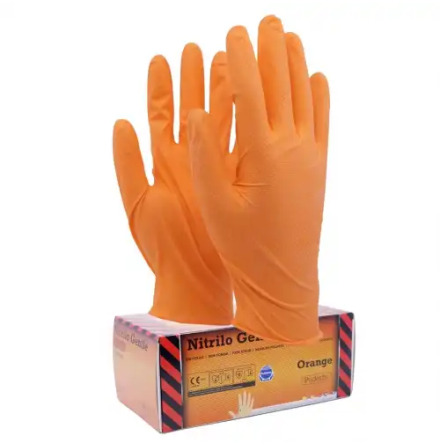 Nitrilhandske Gentle Grip Orange. 90-pack XXL